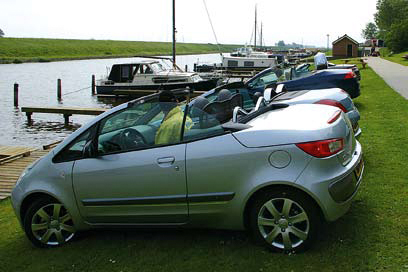 Mitsubishi Colt CZC cabriodag zijkant