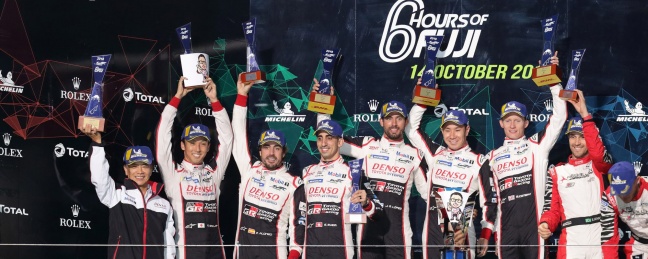 TOYOTA GAZOO Racing pakt goud en zilver tijdens WEC-race in Fuji