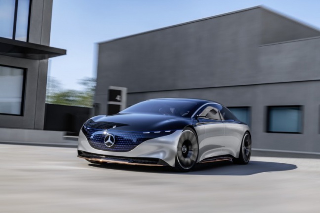 Showcar Mercedes-Benz Vision EQS - duurzame schoonheid in beweging