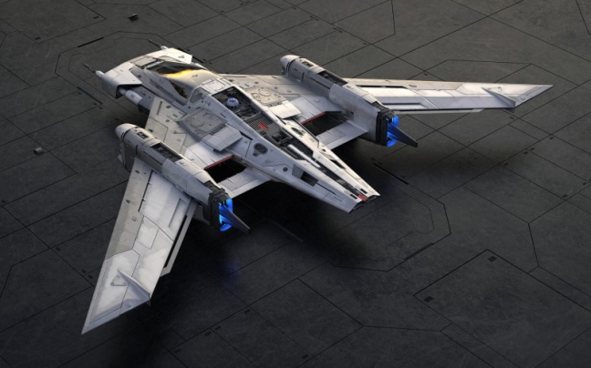 Porsche en Starwars presenteren Tri-Wing S-91x Pegasus Starfighter