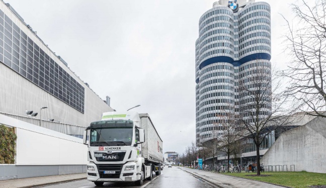 BMW Group test met vrachtauto&rsquo;s die lopen op met waterstof behandelde plantaardige olie.