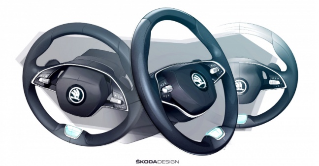 Eerste interieurschetsen nieuwe &Scaron;KODA OCTAVIA