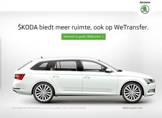 ŠKODA en WeTransfer: alle ruimte voor megabytes