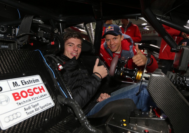 Max Verstappen op bezoek bij Mattias Ekstr&ouml;m