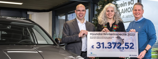 Hyundai Winterinspectie 2023: mooie donatie aan Vogelbescherming Nederland