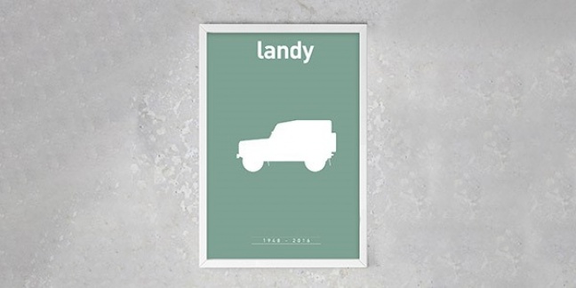 Legendarische Land Rover Defender trapt serie iconicars af- hoogwaardige artprints voor het goede doel